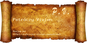 Petróczy Vivien névjegykártya