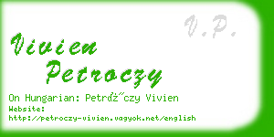 vivien petroczy business card